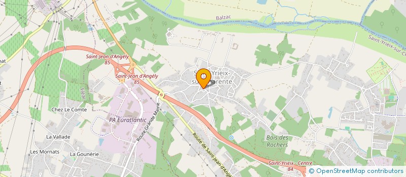 localisation de l'entreprise ASSOCIATION JEUNESSE FAMILLE à SAINT-YRIEIX-SUR-CHARENTE