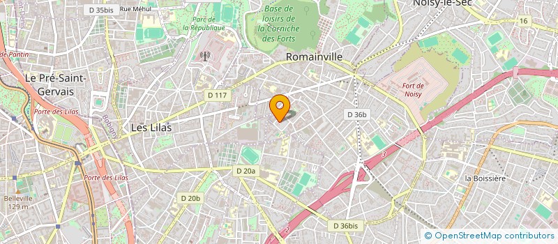 localisation de l'entreprise ASSOCIATION JEUNESSE INTERCULTURELLE DE ROMAINVILLE à ROMAINVILLE