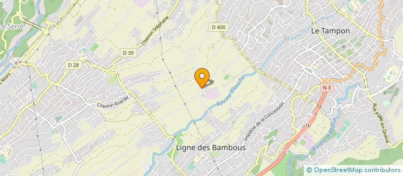 localisation de l'entreprise ASSOCIATION JEUNESSE LIGNE DES BAMBOUS à SAINT-PIERRE