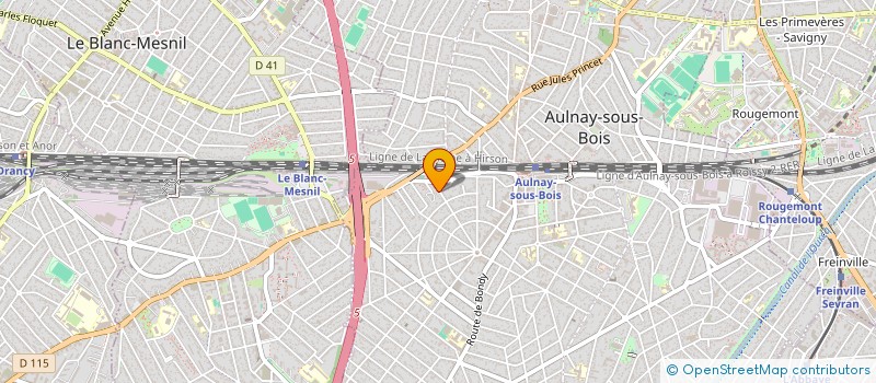 localisation de l'entreprise ASSOCIATION JEUNESSE POUR L'EDUCATION LA SOLIDARITE ET L'HUMANITAIRE ( AJESH )  AULNAY-SOUS-BOIS