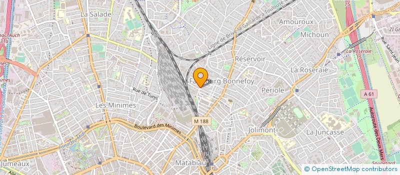 localisation de l'entreprise ASSOCIATION JEUNESSES MUSICALES DE FRANCE DE TOULOUSE DITE J.M.F. DE TOULOUSE  TOULOUSE