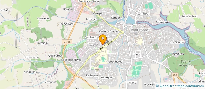 localisation de l'entreprise ASSOCIATION JOB EMPLOI VITALITE  PONT-L'ABBE