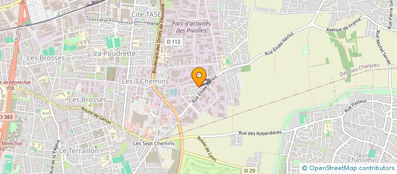 localisation de l'entreprise ASSOCIATION JOCELYNE CHOSSET  DECINES-CHARPIEU