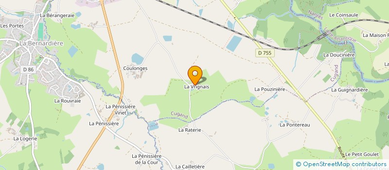 localisation de l'entreprise ASSOCIATION JOIE ET PLEIN AIR à CUGAND