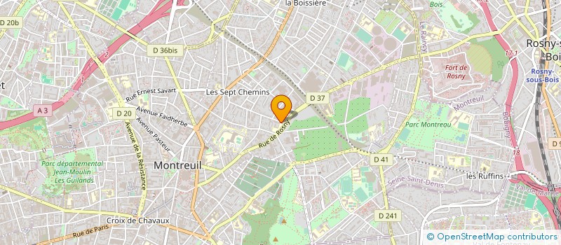 localisation de l'entreprise ASSOCIATION JOUSSOUR MONTREUIL  MONTREUIL