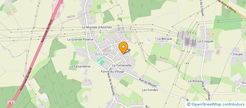 localisation de l'entreprise ASSOCIATION JUDO-CLUB ATTICHES  ATTICHES