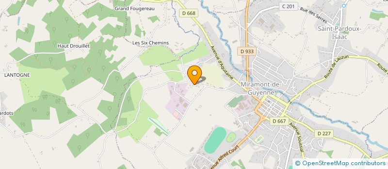 localisation de l'entreprise ASSOCIATION JUDO-CLUB MIRAMONT-EYMET  MIRAMONT-DE-GUYENNE