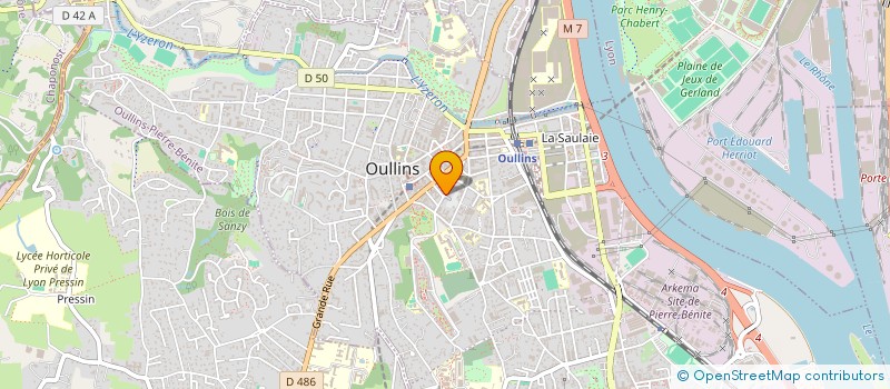 localisation de l'entreprise ASSOCIATION JUIVE EDUCATIVE ET CULTURELLE D'OULLINS ET DU SUD OUEST LYONNAIS  OULLINS-PIERRE-BENITE