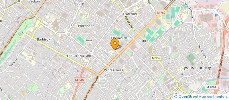 localisation de l'entreprise ASSOCIATION JULES GUESDE ROUBAIX  ROUBAIX