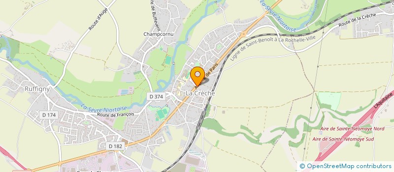 localisation de l'entreprise ASSOCIATION K'DANSE LA CRECHE  LA CRECHE