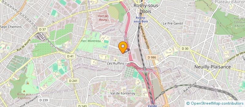 localisation de l'entreprise ASSOCIATION KACOULOU EN FRANCE  MONTREUIL