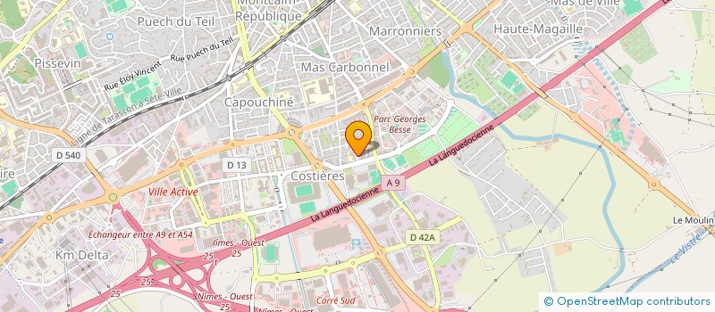 localisation de l'entreprise ASSOCIATION KALINKA.  NIMES