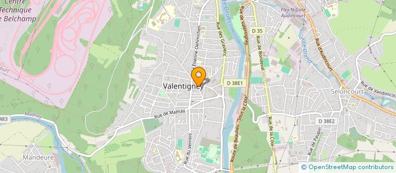localisation de l'entreprise ASSOCIATION KALPAGE à VALENTIGNEY
