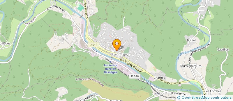 localisation de l'entreprise ASSOCIATION KAOLINE à BESSEGES