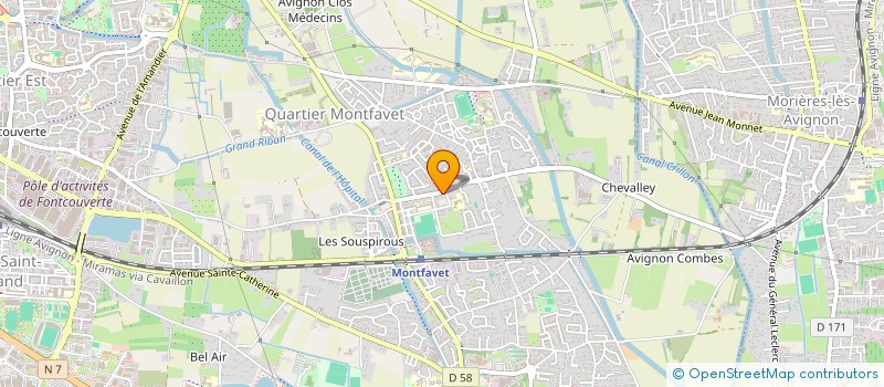 localisation de l'entreprise ASSOCIATION KARATE DO RYU MONTFAVET à AVIGNON