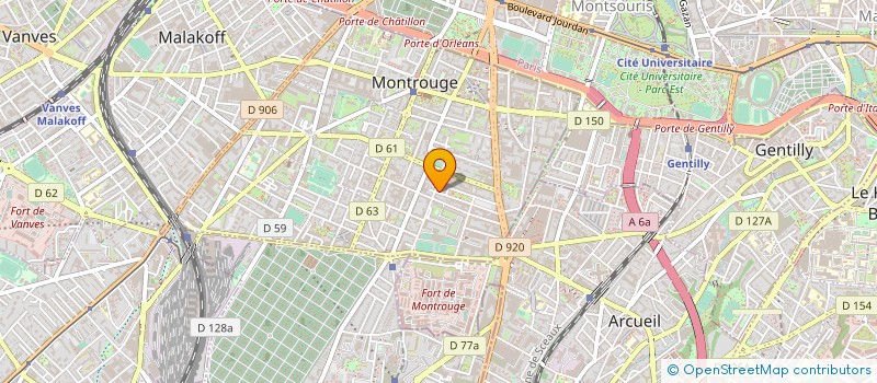 localisation de l'entreprise ASSOCIATION KELI  MONTROUGE