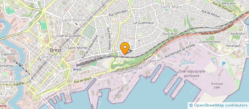 localisation de l'entreprise ASSOCIATION KERHUN à BREST