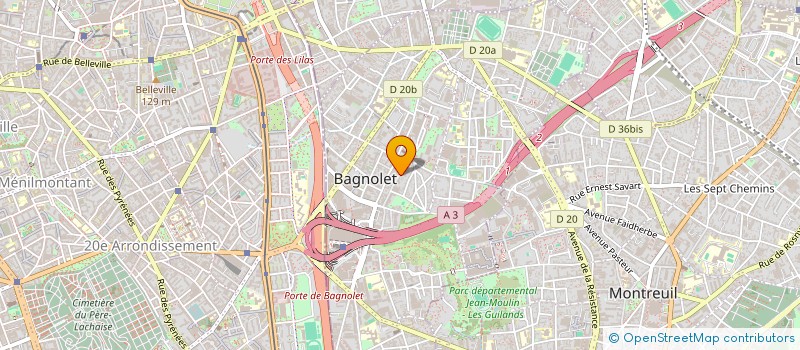 localisation de l'entreprise ASSOCIATION KIMIA à BAGNOLET