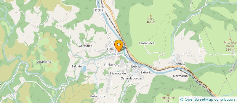 localisation de l'entreprise ASSOCIATION KINITZ à BIDARRAY