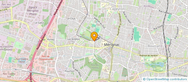 localisation de l'entreprise ASSOCIATION KLAK  MERIGNAC