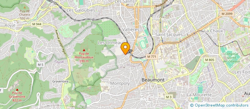 localisation de l'entreprise ASSOCIATION KOUGA PRODUCTION AUDIOVISUELLE  CLERMONT-FERRAND