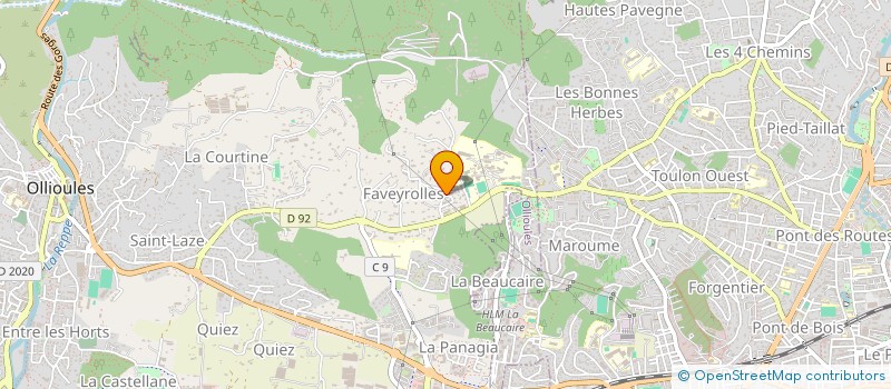 localisation de l'entreprise ASSOCIATION KOUKOUROUKOU  OLLIOULES