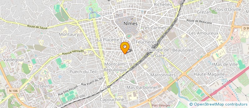 localisation de l'entreprise ASSOCIATION L'ART'BRE  NIMES