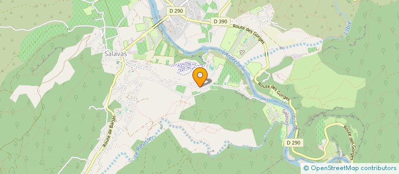 localisation de l'entreprise ASSOCIATION L'ART D'ETR' CHAUD  SALAVAS