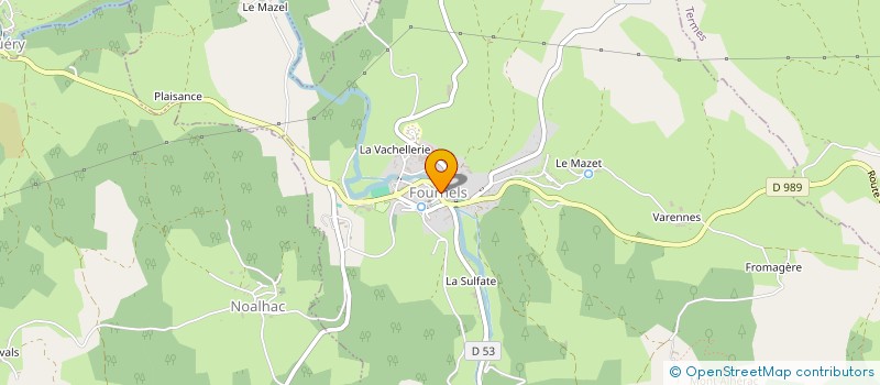 localisation de l'entreprise ASSOCIATION L'AS DE TREFLE  FOURNELS