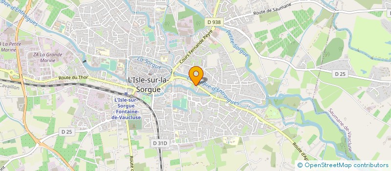 localisation de l'entreprise ASSOCIATION L'ATELIER DE SORGUES  L'ISLE-SUR-LA-SORGUE