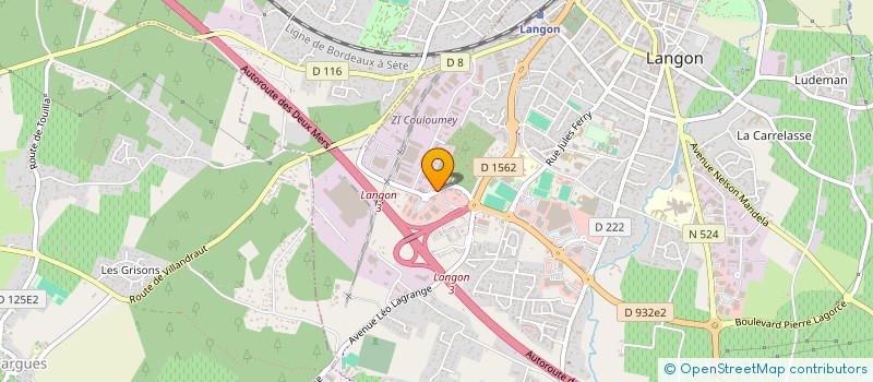 localisation de l'entreprise ASSOCIATION L ATHENEE  LANGON