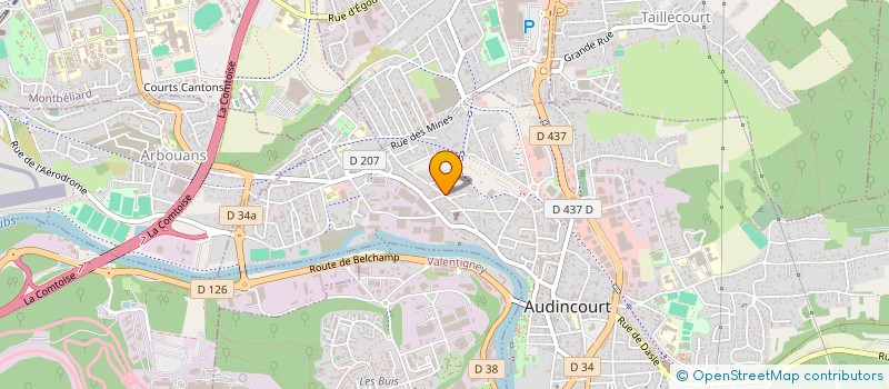 localisation de l'entreprise ASSOCIATION L'AUDINCOURTOISE  AUDINCOURT