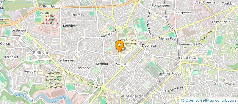localisation de l'entreprise ASSOCIATION L'AURORE à BREST