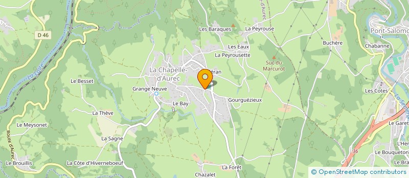 localisation de l'entreprise ASSOCIATION L'ECHAP'TOI à LA CHAPELLE-D'AUREC