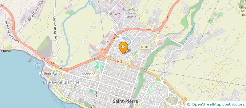 localisation de l'entreprise ASSOCIATION L'ECONOMIE SOCIALE ET SOLIDAIRE DE BASSE-TERRE à SAINT-PIERRE