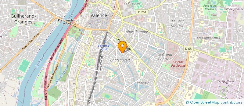 localisation de l'entreprise ASSOCIATION L'HOMME DEBOUT à VALENCE