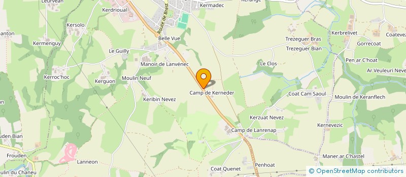 localisation de l'entreprise ASSOCIATION L'OCCAZ DE JOUER  LANRIVOARE