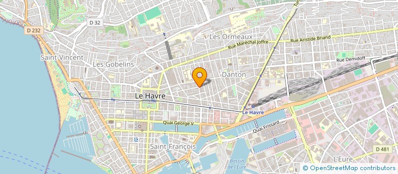 localisation de l'entreprise ASSOCIATION L'ODYSSEE PARTAGEE  LE HAVRE