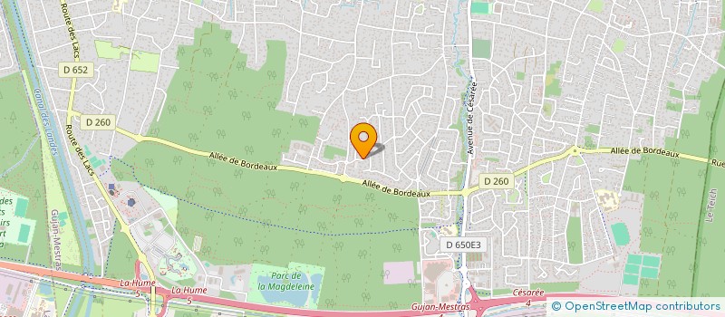 localisation de l'entreprise ASSOCIATION L'ONDE PORTEE  GUJAN-MESTRAS