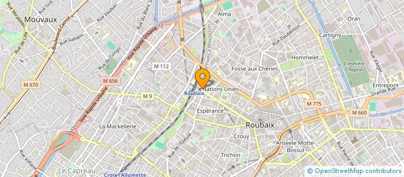 localisation de l'entreprise ASSOCIATION L'ORATIO  ROUBAIX