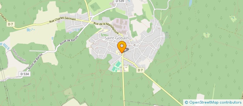 localisation de l'entreprise ASSOCIATION L' OREE DES BOIS LECLERE GRANDIN JEAN MOULIN à SAINT-GOBAIN