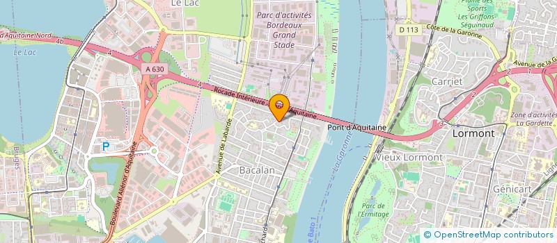 localisation de l'entreprise ASSOCIATION LA BAGARRE  BORDEAUX