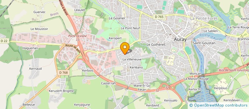 localisation de l'entreprise ASSOCIATION LA BASE DES SPORTS à AURAY