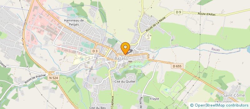 localisation de l'entreprise ASSOCIATION LA BAZADAISE  BAZAS