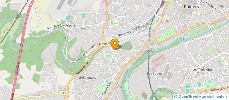 localisation de l'entreprise ASSOCIATION LA BOITE A FLONFLONS à POITIERS