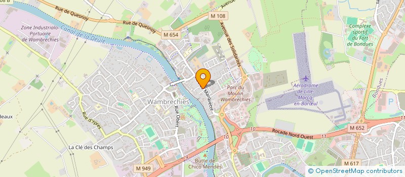 localisation de l'entreprise ASSOCIATION LA BOITE A MEUH'ZIK  WAMBRECHIES