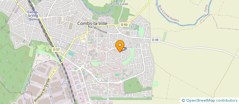 localisation de l'entreprise ASSOCIATION  LA BORNE BLANCHE DES FAMILLES ET AMIS DES RESIDENTS ADULTES AUTISTES DES MAISONS PERCE-NEIGE EX ARIA EN I  COMBS-LA-VILLE