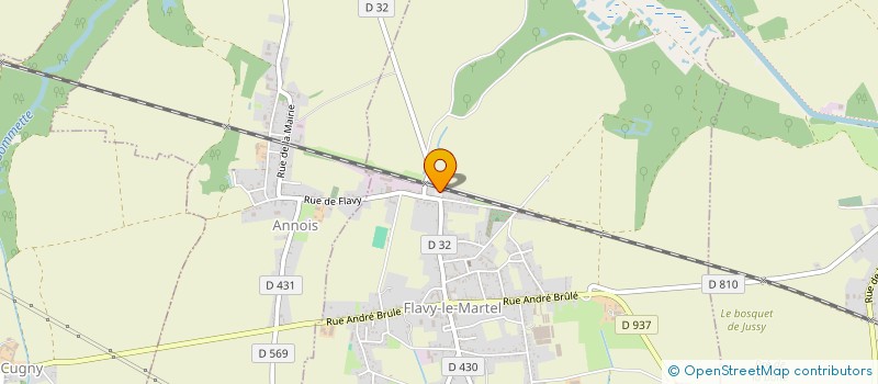 localisation de l'entreprise ASSOCIATION LA BOULE FLAVIENNE à FLAVY-LE-MARTEL