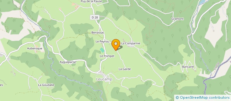 localisation de l'entreprise ASSOCIATION LA BOURREE D'AURILLAC à LEUCAMP