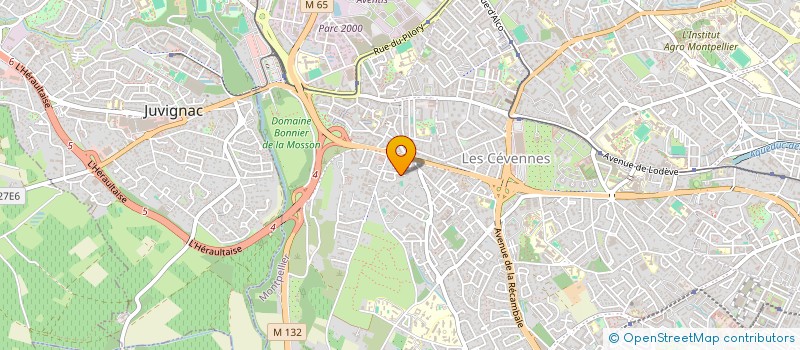 localisation de l'entreprise ASSOCIATION LA CABANE  MONTPELLIER